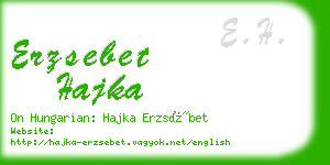 erzsebet hajka business card